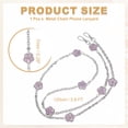 thumbnail image 2 of Uxcell Metal Chain Phone Lanyard, Anti Theft Crossbody Strap with Detachable Tether Tabs Purple, 2 of 7