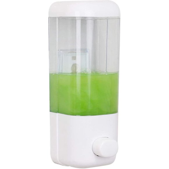 Wall Mounted Suction Cup Hanging Soap Dispenser Bathroom Shampoo And Lotion Container Holder (white ) (1pcs)