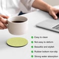 thumbnail image 3 of Vintage Fruit Green Coasters Set of 4, Absorbent Coasters for Drinks, Farmhouse Retro Solid Color Linen Texture Coaster for Desk Coffee Table Protection, Home Decor House Warming Gifts 4", 3 of 8