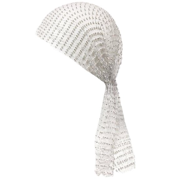 Rhinestone Head Scarf Head Wrap Rhinestone Mesh Headband Diamond Mesh Headpiece Turban Headpiece Hair Holiday Rave Sparkly Nightclub