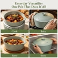 thumbnail image 6 of MAGNIFIQUE 4.5 Quart Olive Green Round Claypot Multi-Cooker, Digital Slow Cooker with Removable Non-Toxic Pot, 6 of 8