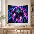 thumbnail image 5 of Biomechanical Monster Through Digital Shards, Dramatic Digital Art, Halloween Gift for Monster Fans, Kaiju Wall Art, Tapestry Wall Hanging for Gaming Room and Dorm, 5 of 7