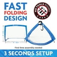 thumbnail image 3 of 4' x 3' Pop Up Backyard Soccer Goal Soccer Net, Set of 2, 3 of 8