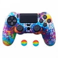 thumbnail image 5 of Shengshi PS4 Controller Silicone Skin Grip Cover Case with Joystick Caps, Multicolor, 5 of 7