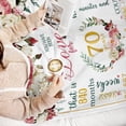 thumbnail image 4 of LHSHID 70th Happy Birthday Blanket for Woman 70th Birthday Decorations for Women 70 Year Old Birthday Gift Ideas for Her Wife Daughter Sister Friend Flower Soft Throw Blanket 50"x60", 4 of 8