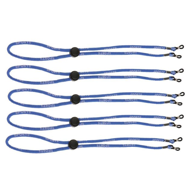 TISHITA Bleu 5pcs Lunettes de Sport Réglables Chaînes Lunettes de Soleil Sangle Cou