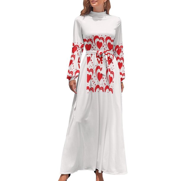 Vestido largo con camiseta de San Valentín y Galentines, vestidos de playa, vestidos de verano para mujer 2024, vestido de fiesta elegante para mujer 2024