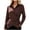 Coffee, variant on ClodeEU Women Collared Long Sleeve Wrap Cross Waist Slim Blouse,Casual Office Blouse Black,Women's Plus L