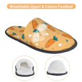 thumbnail image 3 of Balery Love Carrot Pantuflas de Casa de Felpa Silenciosas con Diseño Estampado, Zapatillas Cómodas Antideslizantes de Algodón para Interior-Large, 3 of 8