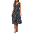 thumbnail image 1 of Vestido informal sin mangas con cuello en V y estampado floral de verano para mujer a la moda Pompotops ghjkhdj7819, 1 of 9