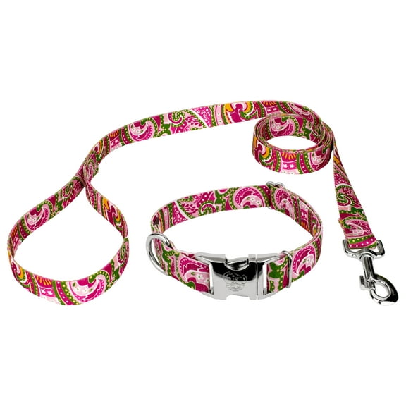 Country Brook Petz® Premium Pink Paisley Collar and Leash, Large