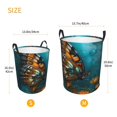 Adobk Elegant Butterfly And Flowers Print Laundry Basket,irty Clothes