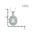 thumbnail image 2 of JewelersClub 1 1/7 Carat T.G.W. Aquamarine And White Diamond Accent Sterling Silver Pendant, 18", 2 of 4