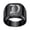 Black D, variant on Cursive Initial Rings for Women Men Letter Alphabet Signet Stainless Steel Square 18mm Engraved Elegant Simple Dainty Personalized Gift Jewelry Gold T 6