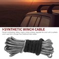 thumbnail image 5 of 3/16 inch x 50 7700LBs Synthetic Winch Line Cable Rope with Protecing Sleeve for ATV UTV (Grey), 5 of 9