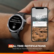 EIGIIS J47 Smart Watch for Men(Answer/Make Calls) 1.43’’ AMOLED Rugged Smart Watch for iOS Android IP68 Waterproof Smartwatch with 100+ Sports Modes