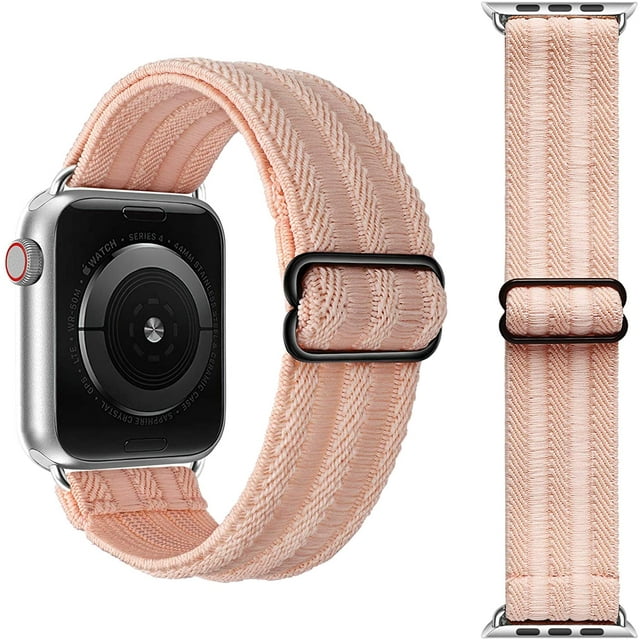 Stretchy Elastic Solo Loop Bands Compatible with IBAOLEA Watch Band 41mm 38mm 40mm Adjustable Sport Band Women Men Replacement for IWatch Series 7 6 SE 5 4 3 2 1 Rose Gold T-Rose Gold 38mm/40mm