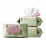 Bc Babycare Cloud Moist Baby Wipes, 99% Water, Unscented, Extra Large & Thick, Hypoallergenic for Sensitive Skin, 240 Count, 3 Flip Top Packs