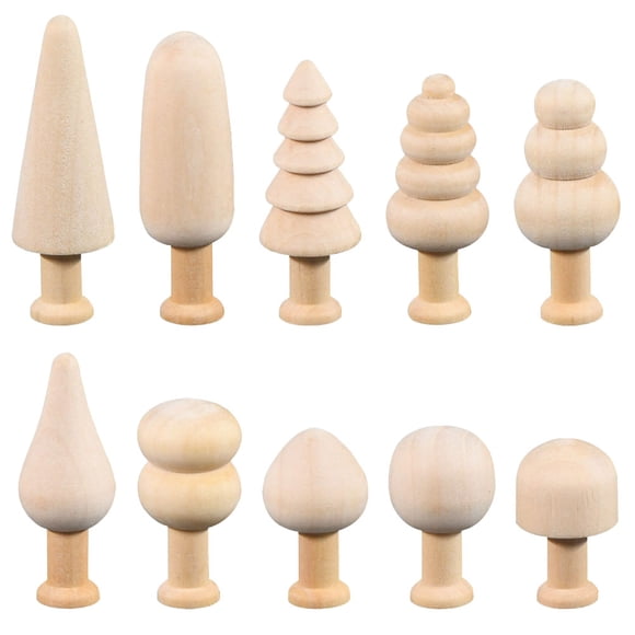 ColoMX 10pcs Juego de champiñones de madera de madera