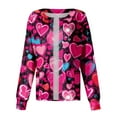 thumbnail image 3 of FrzhBrz Valentines Day Scrub Jacket for Women Snap Front Love Heart Long Sleeve Scrub Jacket Tops Workwear Nursing Uniform, 3 of 4