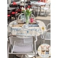 thumbnail image 6 of Outdoor Tablecloth with Umbrella Hole Zipper Happy Easter Round Tablecloth 60" Waterproof Outside Table Cloth Spring Floral Gnomes Eggs Basket Leaf Beige Patio Table Cover Tablecloths for Picnic, 6 of 8