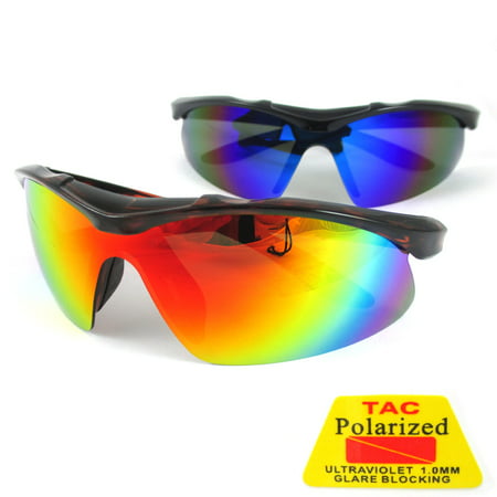 Polarized Sunglasses Mens Sports Cycling Fishing Golfing Running Wrap Glasses