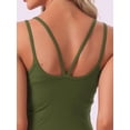 thumbnail image 5 of DARING DIVA Women's Camisole Lounge Built-in Bra U Back Tank Tops S Green, 5 of 7