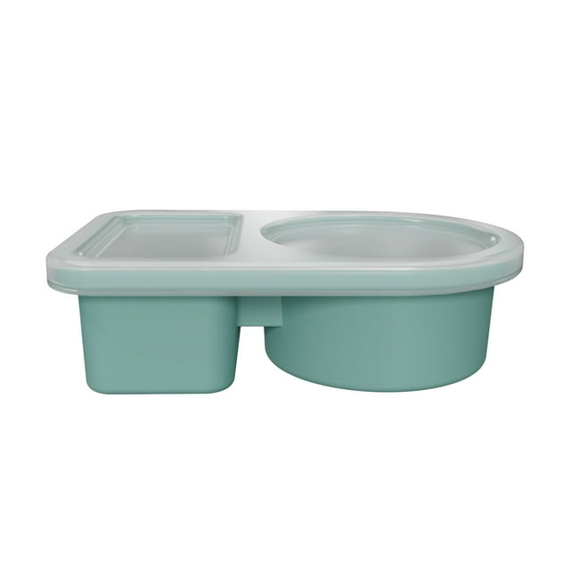 JASKFLY Silicone Sauce Box 1-Pack Silicone Double Compartment Sauce Container with Lid