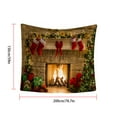 thumbnail image 2 of Fondo de chimenea de Navidad Fondo de fotografía de árbol de Navidad Banner de fiesta Decoración del hogar, 200x150cm Inevent HA000483-03B, 2 of 2