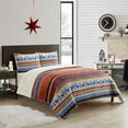 thumbnail image 4 of Nanshing Weston 3 Piece Sherpa Comforter Set, Red/Blue, Queen, 4 of 6