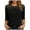 Black, variant on GEWSEY 3/4 Length Sleeve Womens Tops Lace Business Dressy Casual Blouses Spring Summer Fall Trendy Cute Work T Shirts (Black, S)