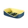 thumbnail image 4 of Raindrops 1Pack Bathroom Soap Dishes Dark Blue Double Layer Wall Mounted, 4 of 8