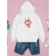 thumbnail image 3 of Bunny With Lollipop Hoodie Juniors -Image by Shutterstock,  Large, 3 of 4