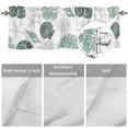 thumbnail image 5 of Curtain Valance for Windows, Summer Ocean Green Conch Shell Kitchen Valances Rod Pocket Short Curtains, Abstract Starfish Coral Window Valance for Bedroom Bathroom Living room 56x16in, 5 of 9