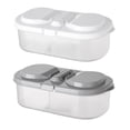 thumbnail image 3 of Yiran White 2-Compartment Airtight Food Storage Box with Locking Lids, 3 of 9