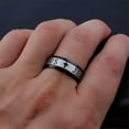 thumbnail image 3 of 8mm Jesus Cross Prayer Ring Titanium Stainless Steel Men Women's Band Size 6-12, 3 of 9