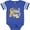 Football Blue and White, variant on Chilhood Cancer Awareness Yippee No More Chemo for Me Boys or Girls Baby Bodysuit