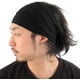 thumbnail image 1 of Diadema deportiva para hombre - Diadema elástica con bandana, negra, 1 of 5