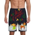 thumbnail image 2 of Daiia Merry Christmas Elk Mens Woven Stretch Pajama Short,Short Pajama Pants-XX-Large, 2 of 9
