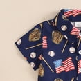 thumbnail image 5 of HCNTES Baby Boy Girl Independence Day Embroidery Outfit Short Sleeve Tops and Shorts Set Toddler Girls Boys Spring Summer Clothes 2T 3T 4T 5T(D01-Red,3-4 Years), 5 of 9