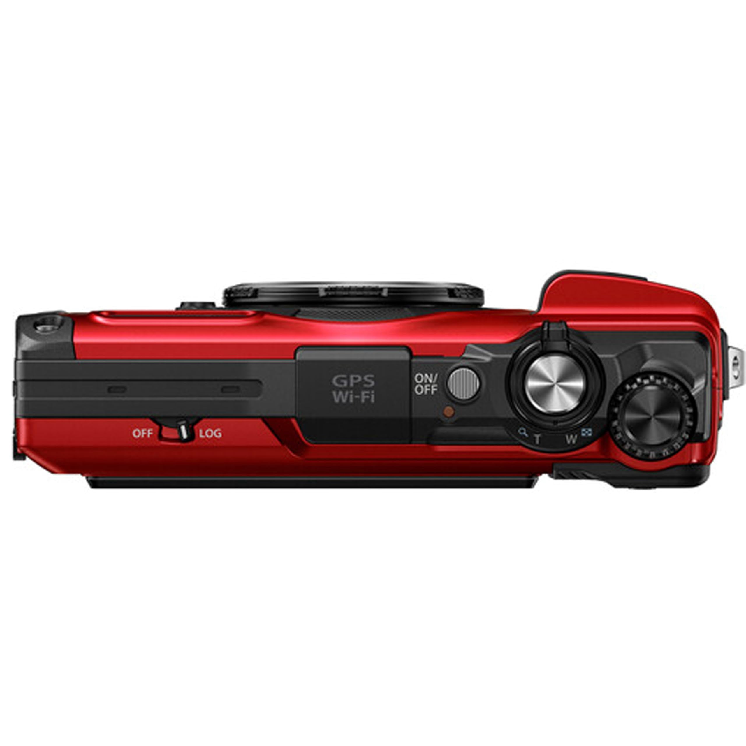 OM SYSTEM Tough TG-7 Digital Camera, 12 MP, 2x Digital Zoom, Waterproof, Red, with 128GB Extreme PRO Memory (Rugged Bundle)