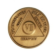 7 Year AA Medallion Bronze Sobriety Chip