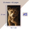 thumbnail image 1 of A5 Notebook - The Lion King - Young Simba Note Book Disney Cartoon Anime Animals Graffiti Pattern Diary For Kids Gifts Toys 9 Lined Pages, 1 of 6