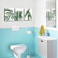thumbnail image 3 of Canvas Wall Art Contemporary Simple Green Leaf Painting Wall Art Decor - 3 Panels Framed Canvas Prints Small Fresh Tropical Plants Watercolor Giclee Ready to Hang Home Decorations Office Decor Gift, 3 of 6