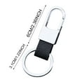 thumbnail image 3 of GUANGHONG Key Chain for Men Simple Cool Faux Leather Strap Keyring Keychain Key Chain Portable Backpack Ornament Faux Leather Key Ring Daily Use, 3 of 4