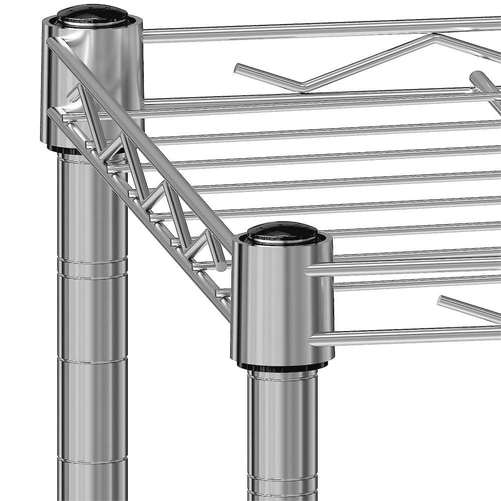 Ktaxon 60"x22"x12" Heavy Duty 5-Tier Wire Shelving Rack Adjustable Shelf Storage Silver