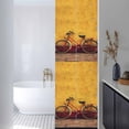 thumbnail image 3 of Bicycles Window Privacy Film, Farmhouse Vintage Vehicle Yellow Broken Walls Static Cling UV Sun Blocking Heat Control Window Tint Day and Night, Non-Adhesive One Way Privacy Cover 17.7''x78.7'', 3 of 7