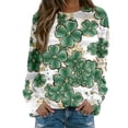 thumbnail image 4 of ASFGIMUJ Womens Daily Home Outdoor Workout Long Sleeve O Neck T Shirt Top Printed Sweatshirt Blouse,Size XXL, 4 of 5