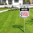 thumbnail image 5 of Notice No Dumping No Yard Waste No Littering (2 Pack) 12 inch X 12 inch Shield Shaped Rust-Free Aluminum Metal Signs with Aluminum Mounting Stakes Weather Resistant Made in the USA, 5 of 8