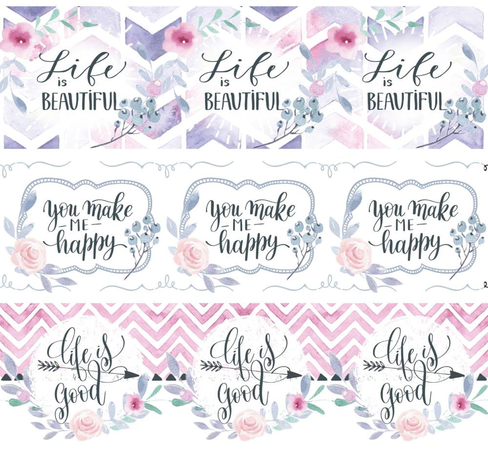 Studio Light Shrink Sleeves 15/"x4.25/" 3//pkg-handlettering 3 Designs//1 Each